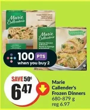 FreshCo Marie Callender's frozen Dinners 680-879g offer