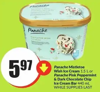 FreshCo Panache Mistletoe Wish Ice Cream 1.5L or Panache Pink Peppermint offer