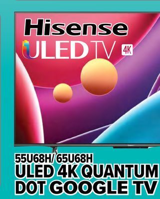 2001 Audio Video Hisense 55" uled 4k quantum dot dot google tv offer