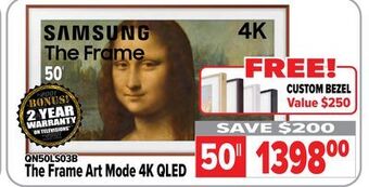 2001 Audio Video Samsung 50" the frame art mode 4k qled offer