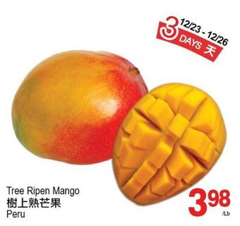 T&T Supermarket Tree ripen mango offer