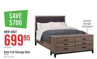 The Brick Kate full storage bed - grey offer