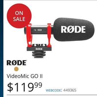 Vistek Rode videomic go ii offer