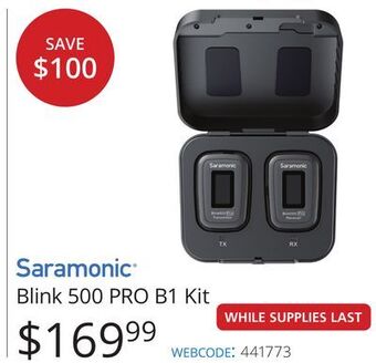 Vistek Saramonic blink 500 pro b1 kit offer