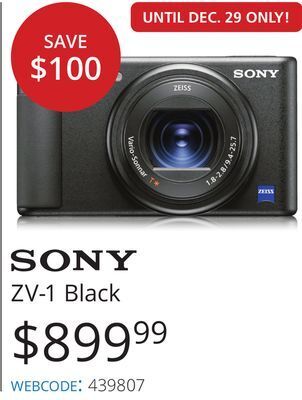 Vistek Sony® zv-1 black offer