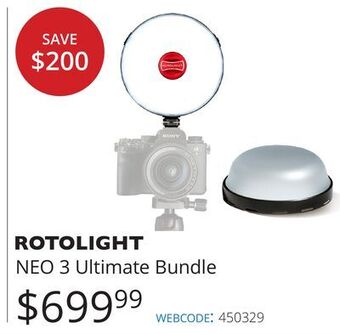 Vistek Rotolight neo 3 ultimate bundle offer