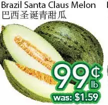 Ample Food Market Brazil santa claus melon offer