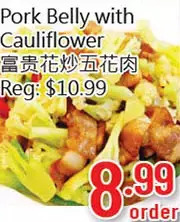 Hong Tai Supermarket Pork belly with cauliflower offer