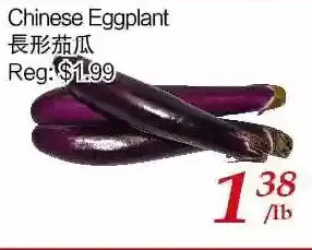 Tone Tai Supermarket Chinese eggplant offer