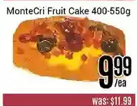 Nations Fresh Foods Montecri fruit cake offer