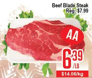 Skyland Foodmart Beef blade steak offer