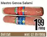 Nations Fresh Foods Mastro genoa salami offer