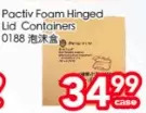 Superking Supermarket Pactiv foam hinged lid containers offer