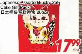 Foody World Apanese lucky cat cake gift pack offer