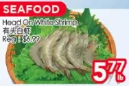 Superking Supermarket Head on white shrimp offer
