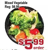 Top Food Supermarket Mixed vegetable offer