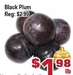 Top Food Supermarket Black plum offer