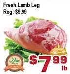 Top Food Supermarket Fresh lamb leg offer