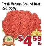 Top Food Supermarket Fresh medium ground beef offer