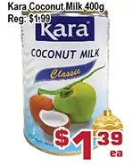 Top Food Supermarket Kara coconut milk offer