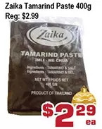 Top Food Supermarket Zaika tamarind paste offer