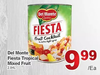 T&T Supermarket Del monte fiesta tropical mixed fruit offer