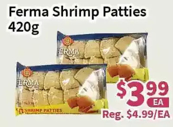 Blue Sky Supermarket Ferma shrimp patties offer