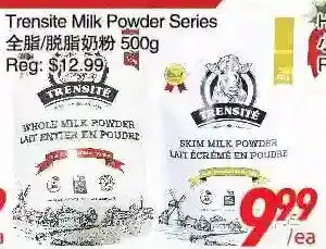 Foody World Trensite milk powder series offer