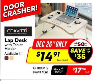 Factory Direct Gravitti lap desk with tablet holder offer