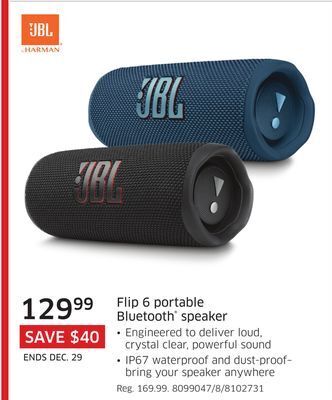 The Source Jbl flip 6 portable bluetooth speaker offer