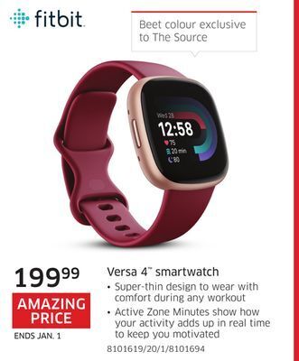 The Source Fitbit versa 4 smartwatch offer