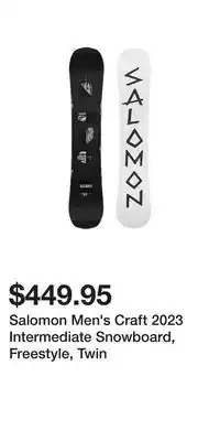 Sport Chek Salomon men's craft 2023 intermediate snowboard, freestyle, twin offer