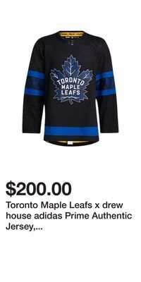 Sport Chek Toronto maple leafs x drew house adidas prime authentic jersey, hockey, nhl offer