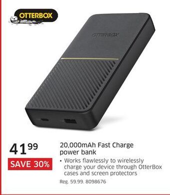 The Source Otterbox 20,000mah fast charge power bank offer