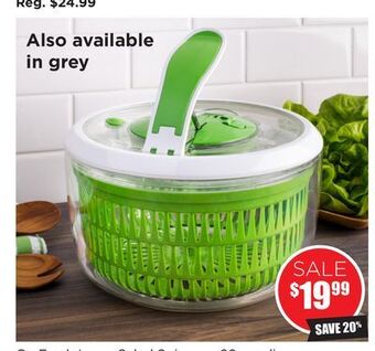 Kitchen Stuff Plus Go fresh lever salad spinner - 26 cm dia. offer