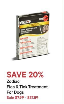 Petvalu Zodiac flea & tick treatment for dogs offer