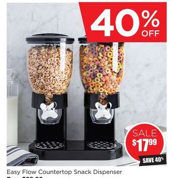 Kitchen Stuff Plus Easy flow countertop snack dispenser offer