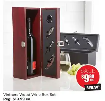 Kitchen Stuff Plus Vintners wood wine box set offer