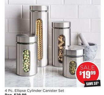 Kitchen Stuff Plus 4 pc. ellipse cylinder canister set offer