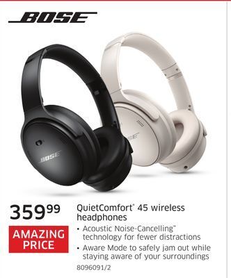 The Source Bose quietcomfort 45 wireless headphones offer
