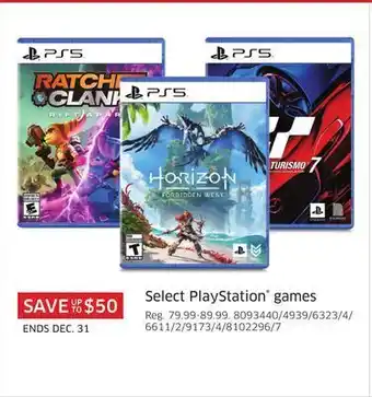 The Source Select playstation games offer