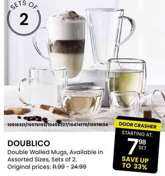 Stokes Doublico double walled mugs offer