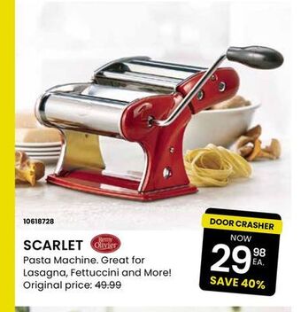 Stokes Scarlet pasta machine offer