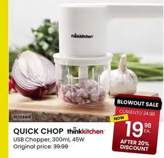 Stokes Quick chop usb chopper, 300ml, 45w offer