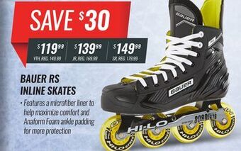 Hockey Life Bauer rs inline skates offer