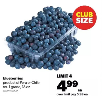 Real Canadian Superstore Blueberries offer