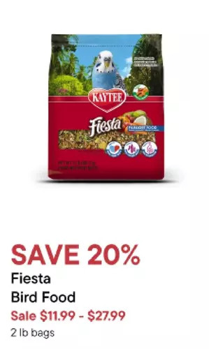 Petvalu Fiesta bird food offer
