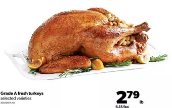Real Canadian Superstore Grade a fresh turkeys offer