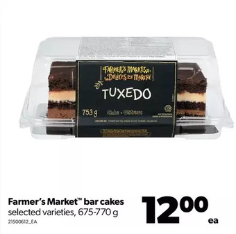 Real Canadian Superstore Farmer's market bar cakes offer