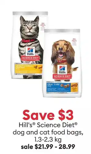 Petsmart Hill's® science diet® dog and cat food bags, 1.3-2.3 kg offer